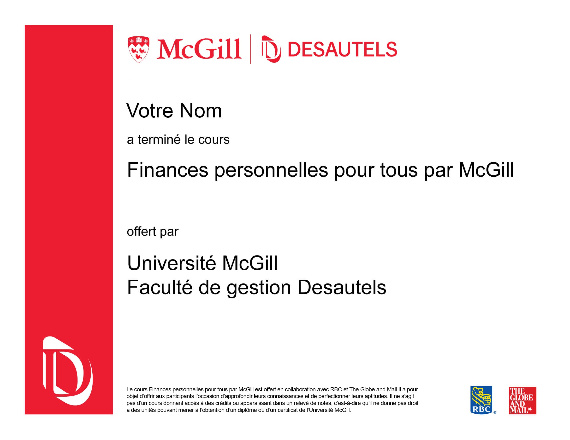 Image de l’attestation de réussite