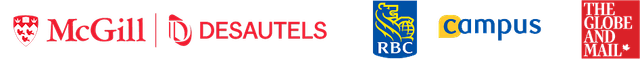 Header logo - Finances Personnelles Pour Tous Par McGill, RBC Campus, The Globe and Mail