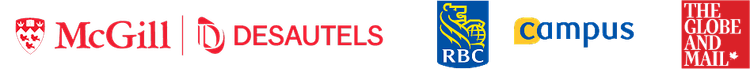 Header logo - Finances Personnelles Pour Tous Par McGill, RBC Campus, The Globe and Mail